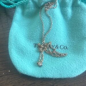 Tiffany & Co. Silver Chain with Gemstone Pendant